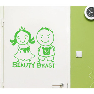 [FUN&amp;KIDS]beast&amp;beauty시리즈-캐릭터스티커(WG-047)  /페인트김사장